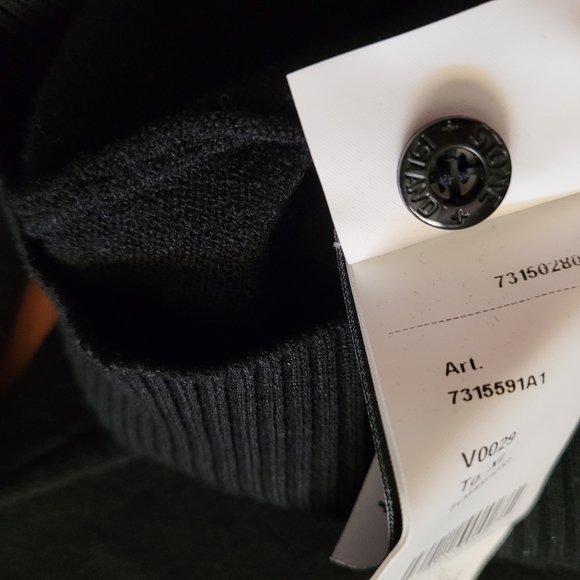 STONE ISLAND Mens Black Crew Neck Sweater Size XL Wool Blend Prep Academia Class - Picture 11 of 13